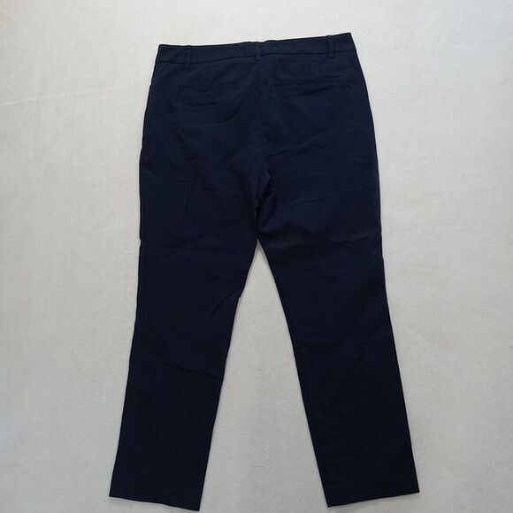 Mario Serrani Italy Dress Pants Women's Size 10 Dark Blue Faux Pockets Cropped - Picture 5 of 16